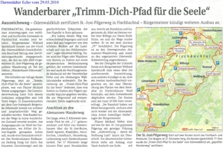 Bericht im Darmstädter Echo vom 29.03.2010 (Zum Vergrößern anklicken!) Bericht im Darmstädter Echo vom 29.03.2010 (Zum Vergrößern anklicken!)